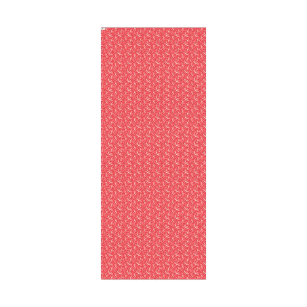 Home Decor 29'' x 72" / Matte Red Frosted Foliage Gift Wrap Papers