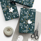 Home Decor 29'' x 72" / Matte Stars and flowers Gift Wrap Papers
