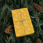 Home Decor 29'' x 72" / Matte Yellow Frosted Foliage Gift Wrap Papers