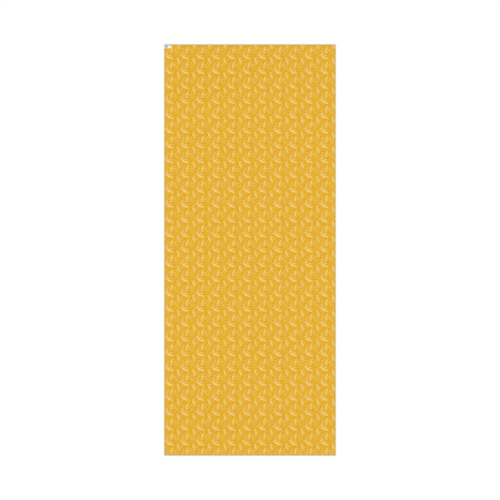 Home Decor 29'' x 72" / Matte Yellow Frosted Foliage Gift Wrap Papers