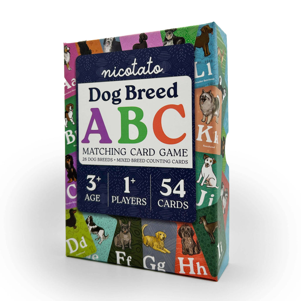 Matching Card Game Dog Breed ABC Preschool Matching Game
