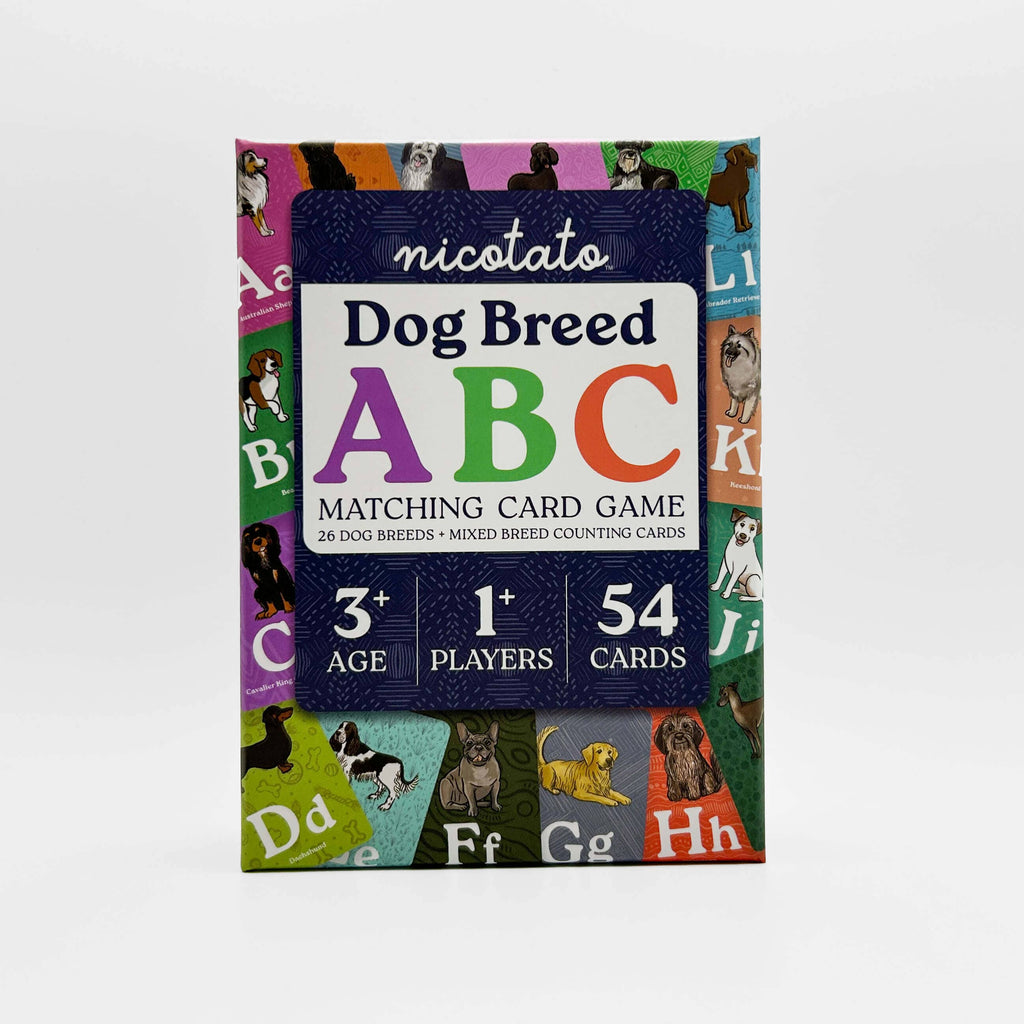 Matching Card Game Dog Breed ABC Preschool Matching Game