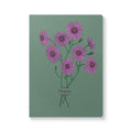 Paper products 100 pages (50 sheets) / Ruled line / 5.75" x 8" Aster Flower Journal - September Birth flower - Personalizable Softcover Journal