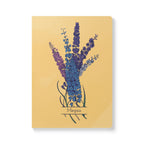 Paper products 100 pages (50 sheets) / Ruled line / 5.75" x 8" Larkspur Flower Journal - July Birth flower - Personalizable Softcover Journal