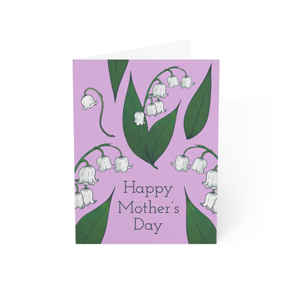 Paper products 4.6" x 6.25" (Vertical) / Matte / 1 pc Mother's Day Lily of the Valley Greeting Cards