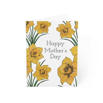 Paper products 4.6" x 6.25" (Vertical) / Matte / 10 pcs Mother's Day Daffodil Greeting Cards