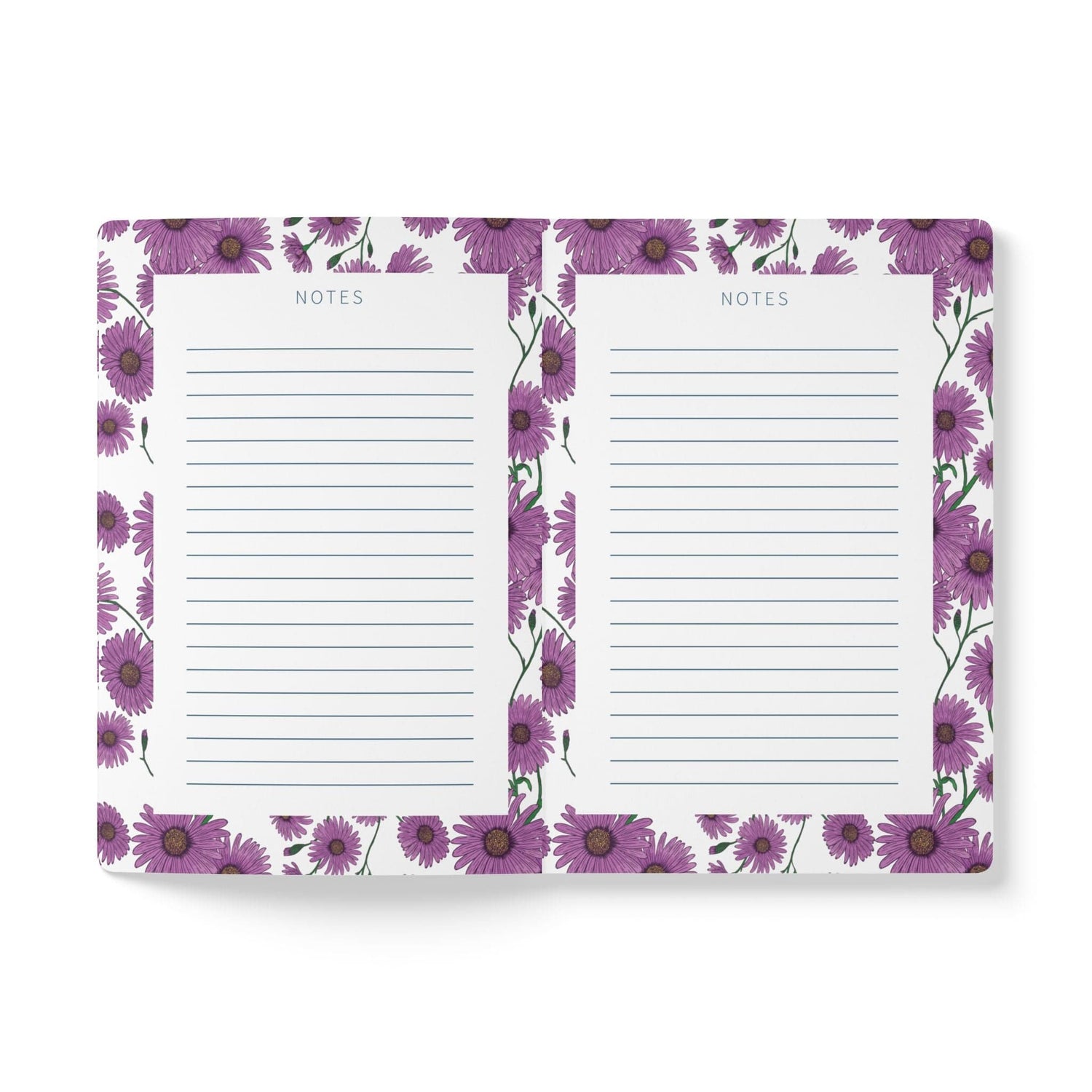 Paper products Aster Flower Journal - September Birth flower - Personalizable Softcover Journal