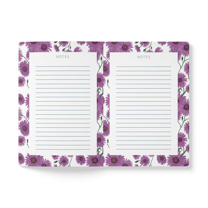 Paper products Aster Flower Journal - September Birth flower - Personalizable Softcover Journal