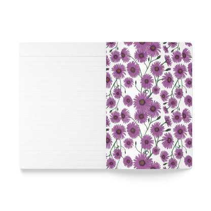 Paper products Aster Flower Journal - September Birth flower - Personalizable Softcover Journal