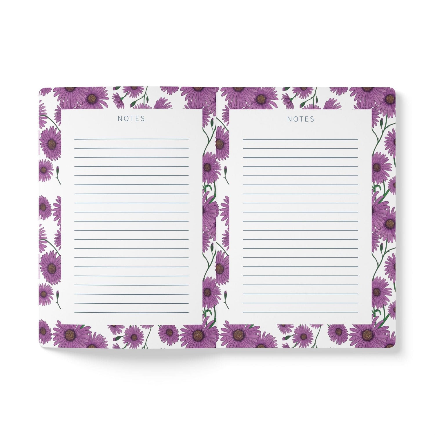Paper products Aster Flower Journal - September Birth flower - Personalizable Softcover Journal