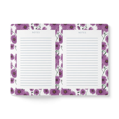 Paper products Aster Flower Journal - September Birth flower - Personalizable Softcover Journal