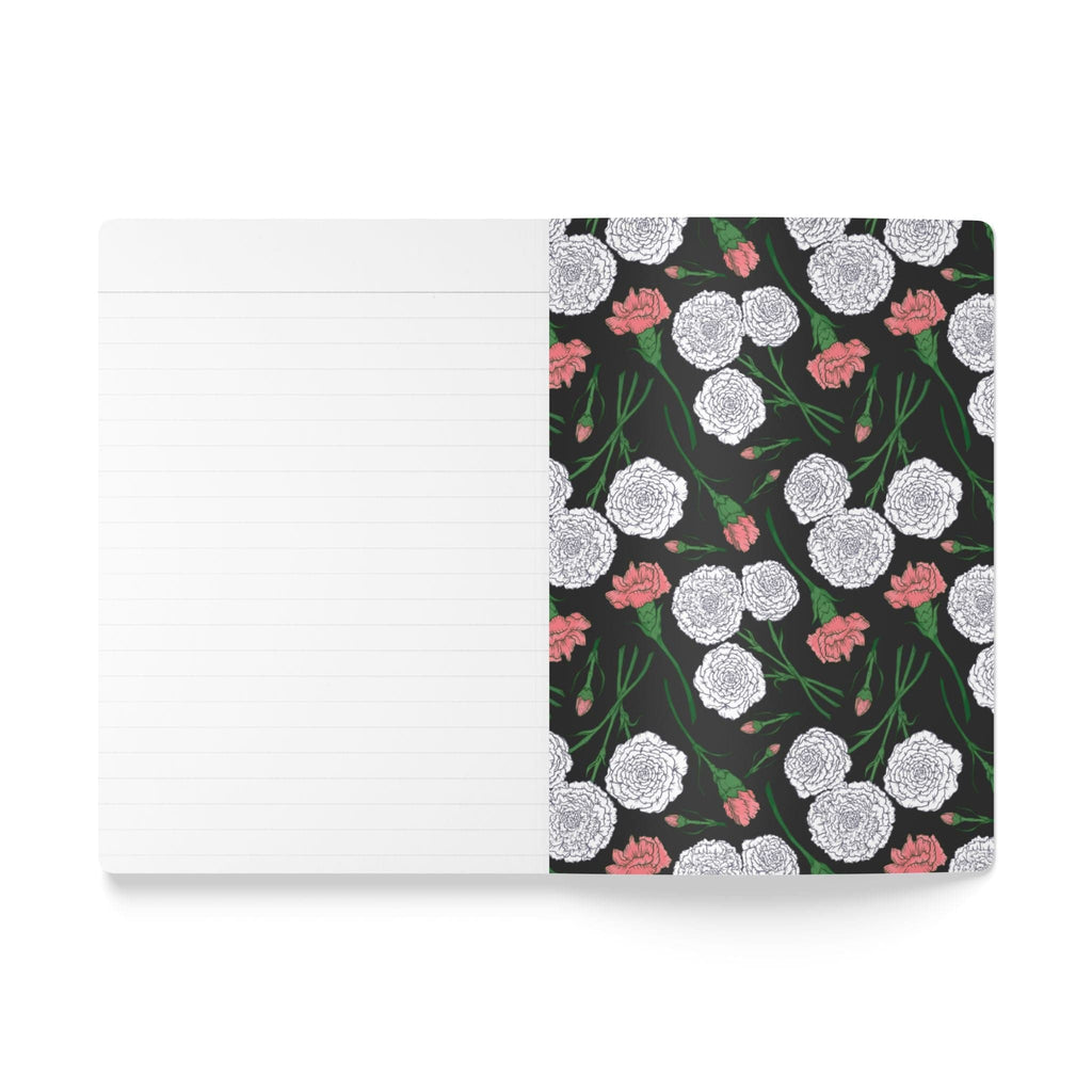 Paper products Carnations Journal - January Birth Flower - Personalizable Softcover Journal with Inside Prints