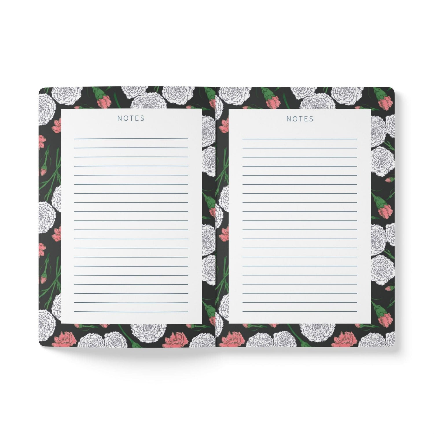 Paper products Carnations Journal - January Birth Flower - Personalizable Softcover Journal with Inside Prints