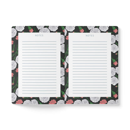Paper products Carnations Journal - January Birth Flower - Personalizable Softcover Journal with Inside Prints