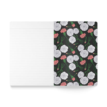 Paper products Carnations Journal - January Birth Flower - Personalizable Softcover Journal with Inside Prints