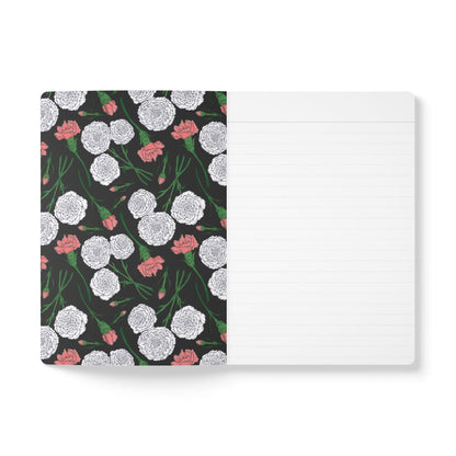 Paper products Carnations Journal - January Birth Flower - Personalizable Softcover Journal with Inside Prints