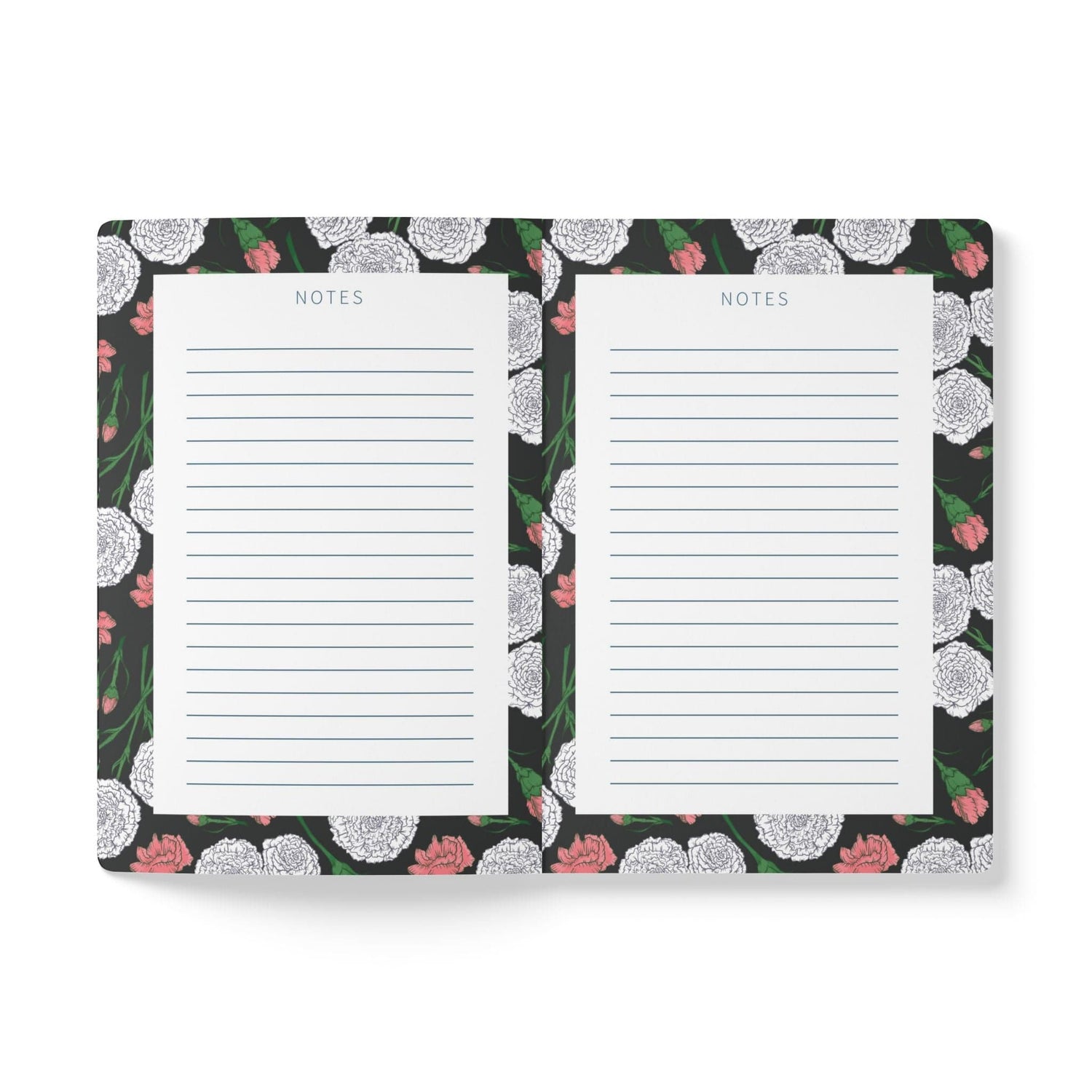 Paper products Carnations Journal - January Birth Flower - Personalizable Softcover Journal with Inside Prints