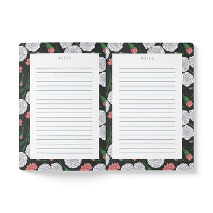 Paper products Carnations Journal - January Birth Flower - Personalizable Softcover Journal with Inside Prints