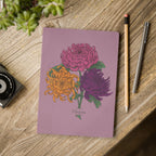 Paper products Chrysanthemum Flower Journal - November Birth flower - Personalizable Softcover Journal