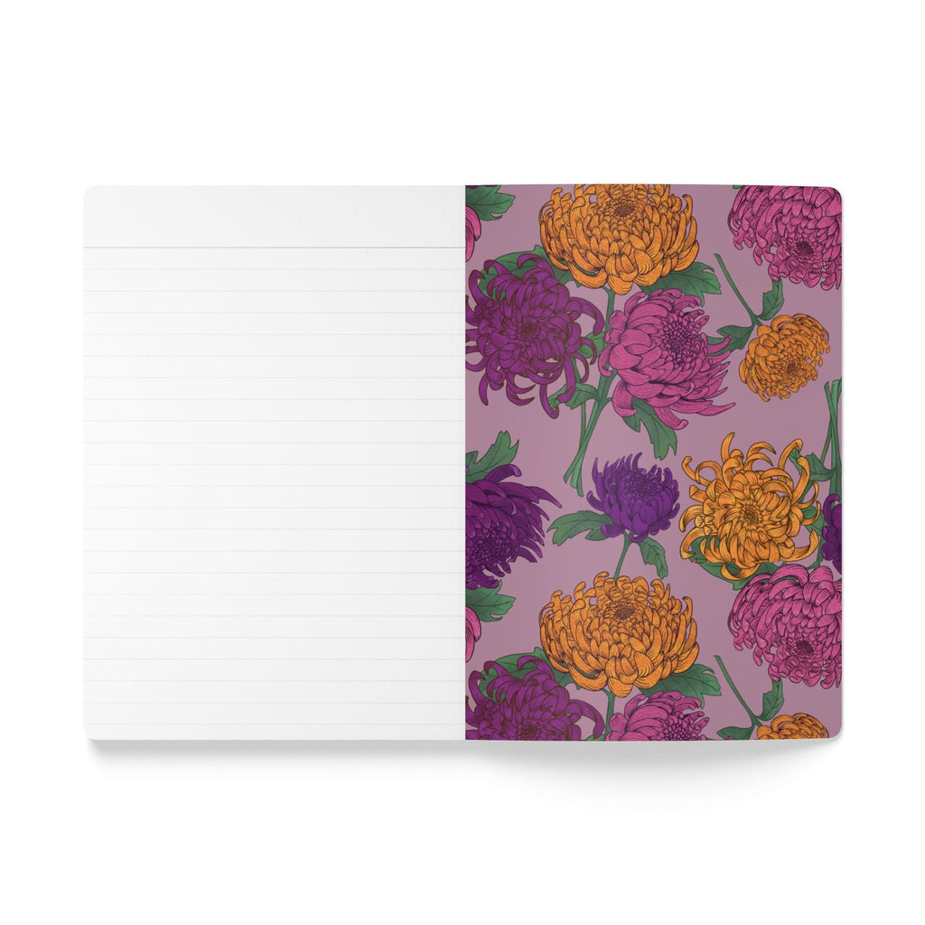 Paper products Chrysanthemum Flower Journal - November Birth flower - Personalizable Softcover Journal