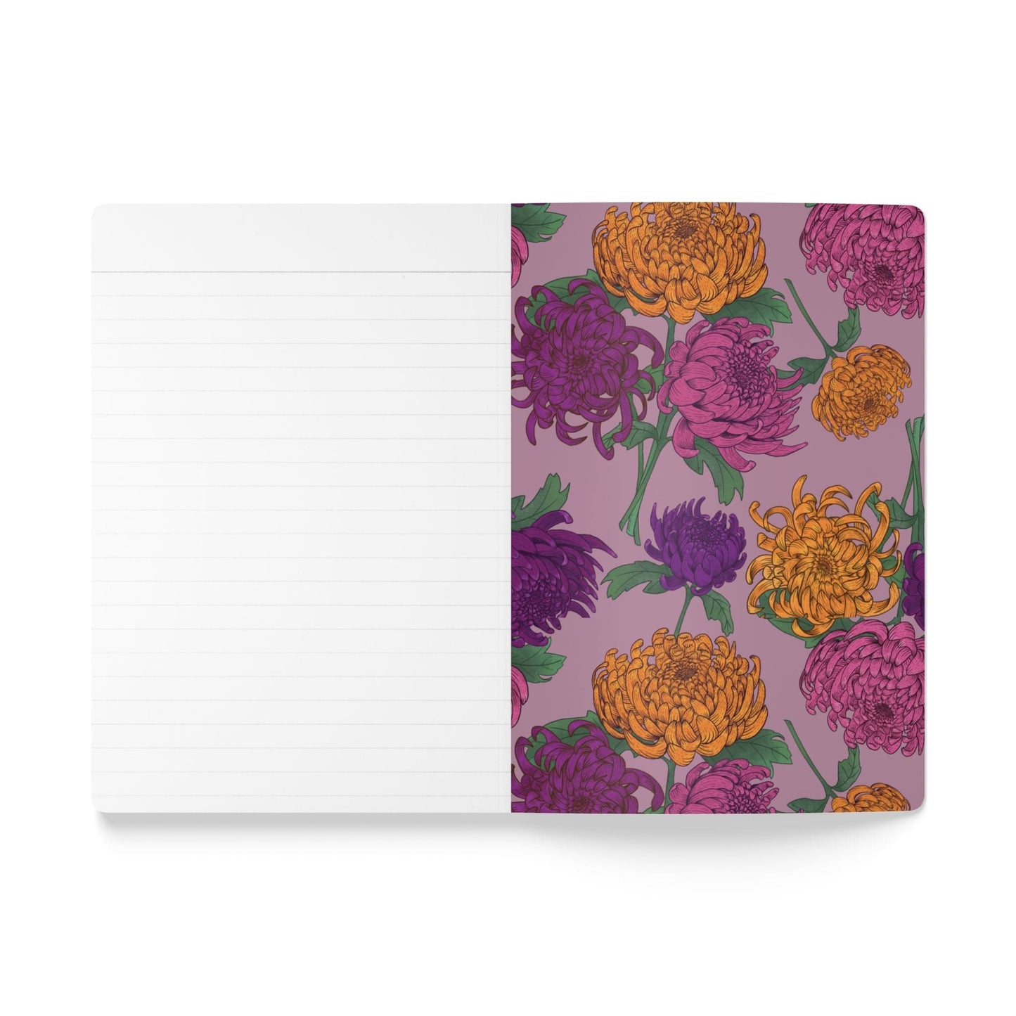 Paper products Chrysanthemum Flower Journal - November Birth flower - Personalizable Softcover Journal
