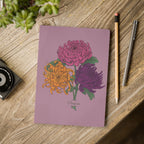 Paper products Chrysanthemum Flower Journal - November Birth flower - Personalizable Softcover Journal