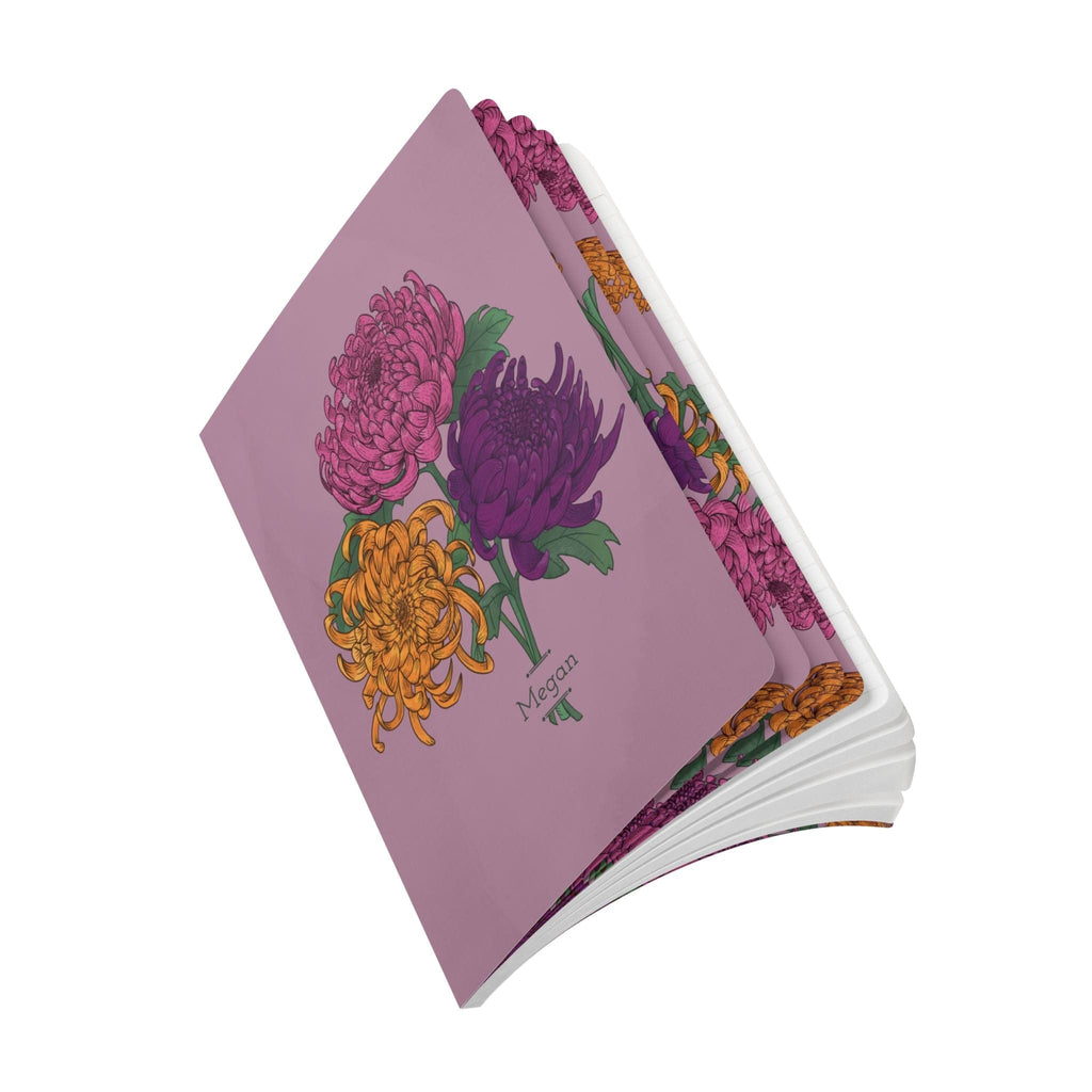 Paper products Chrysanthemum Flower Journal - November Birth flower - Personalizable Softcover Journal