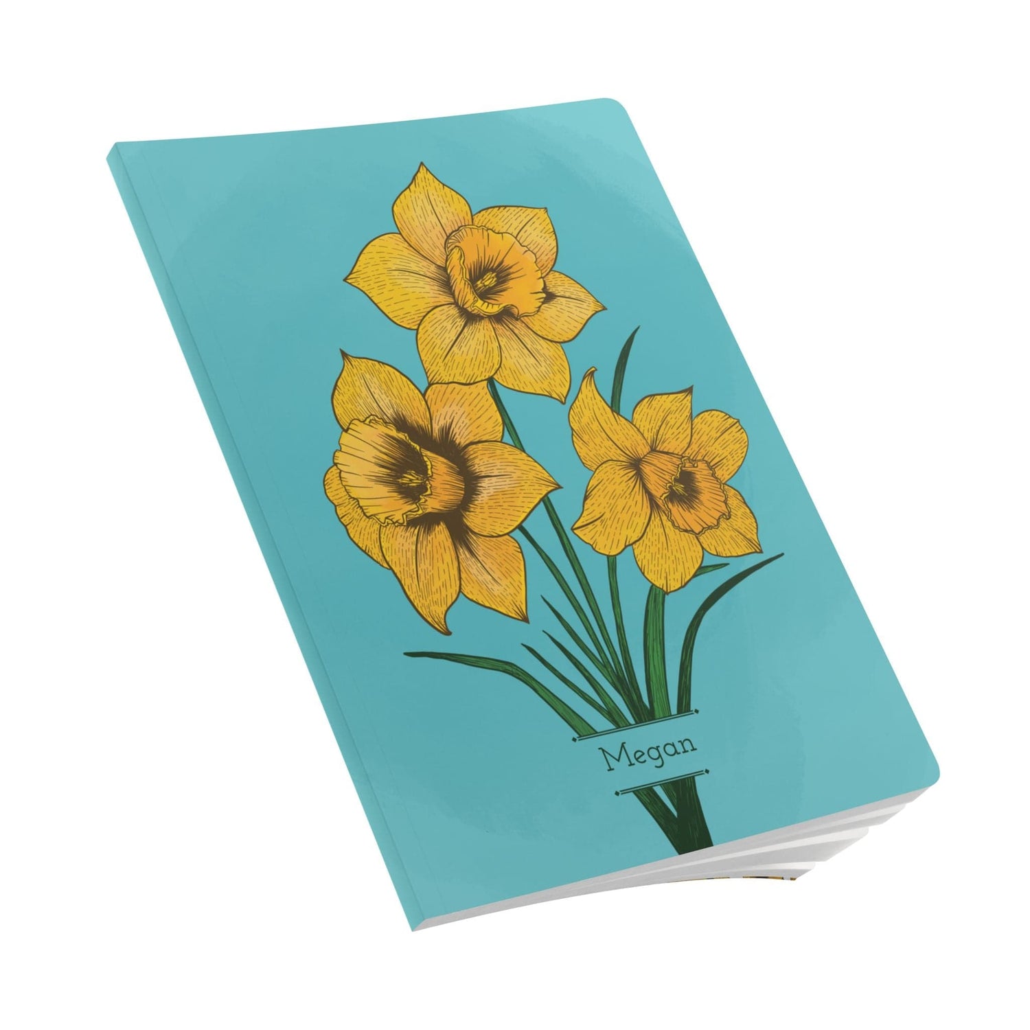 Paper products Daffodil Flower Journal - March Birth flower - Personalizable Softcover Journal