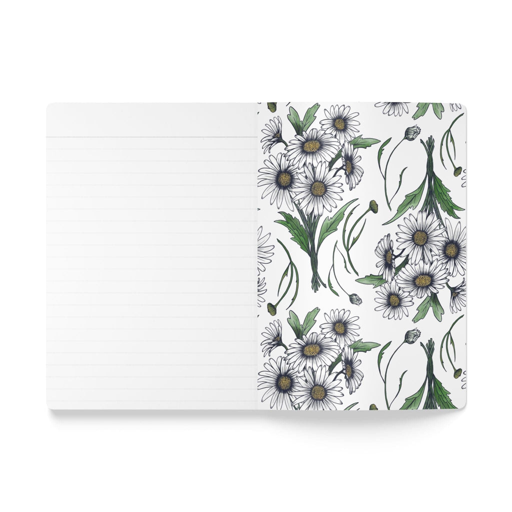 Paper products Daisy Flower Journal - April Birth flower - Personalizable Softcover Journal