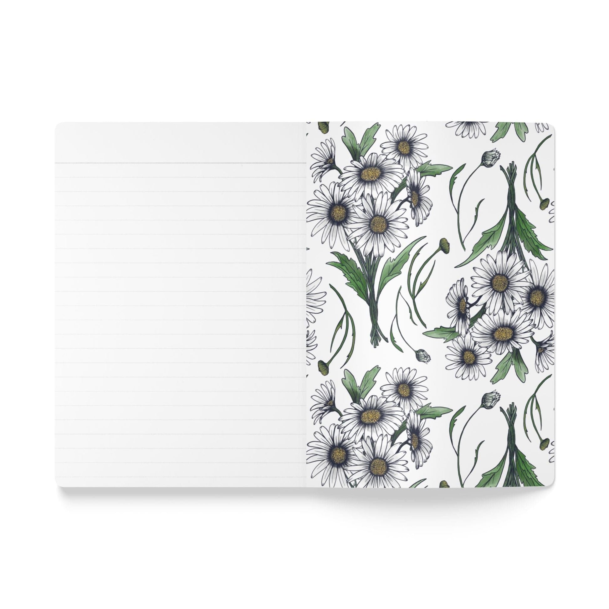 Paper products Daisy Flower Journal - April Birth flower - Personalizable Softcover Journal