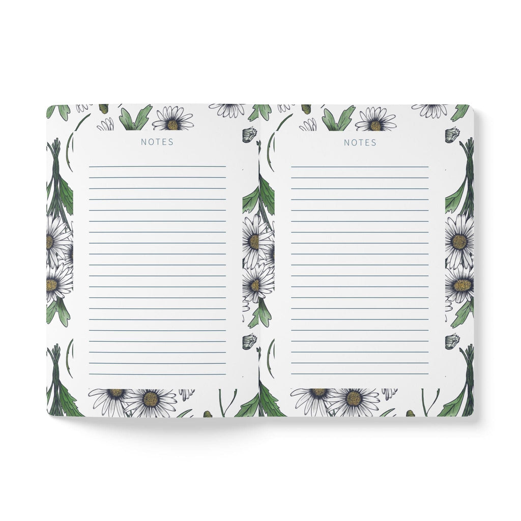 Paper products Daisy Flower Journal - April Birth flower - Personalizable Softcover Journal