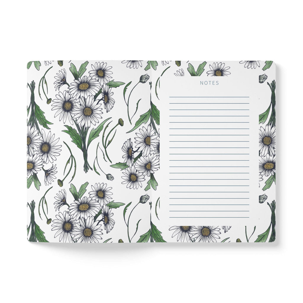 Paper products Daisy Flower Journal - April Birth flower - Personalizable Softcover Journal