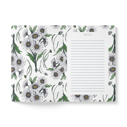 Paper products Daisy Flower Journal - April Birth flower - Personalizable Softcover Journal