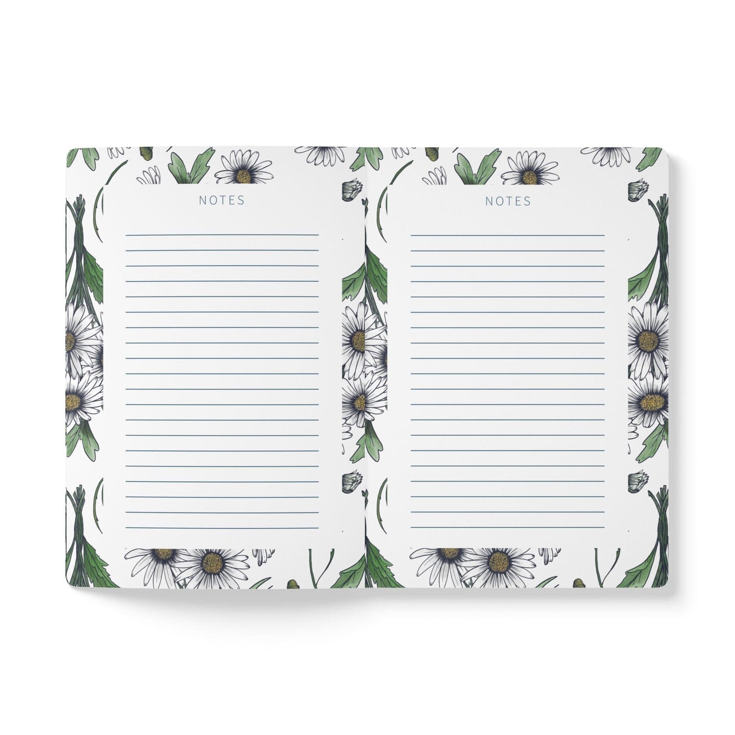 Paper products Daisy Flower Journal - April Birth flower - Personalizable Softcover Journal