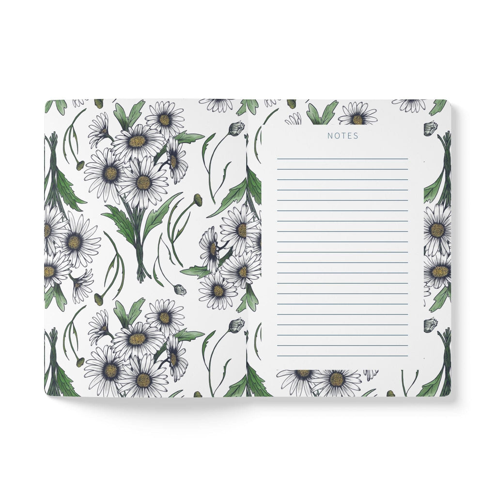 Paper products Daisy Flower Journal - April Birth flower - Personalizable Softcover Journal