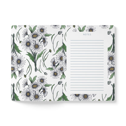 Paper products Daisy Flower Journal - April Birth flower - Personalizable Softcover Journal