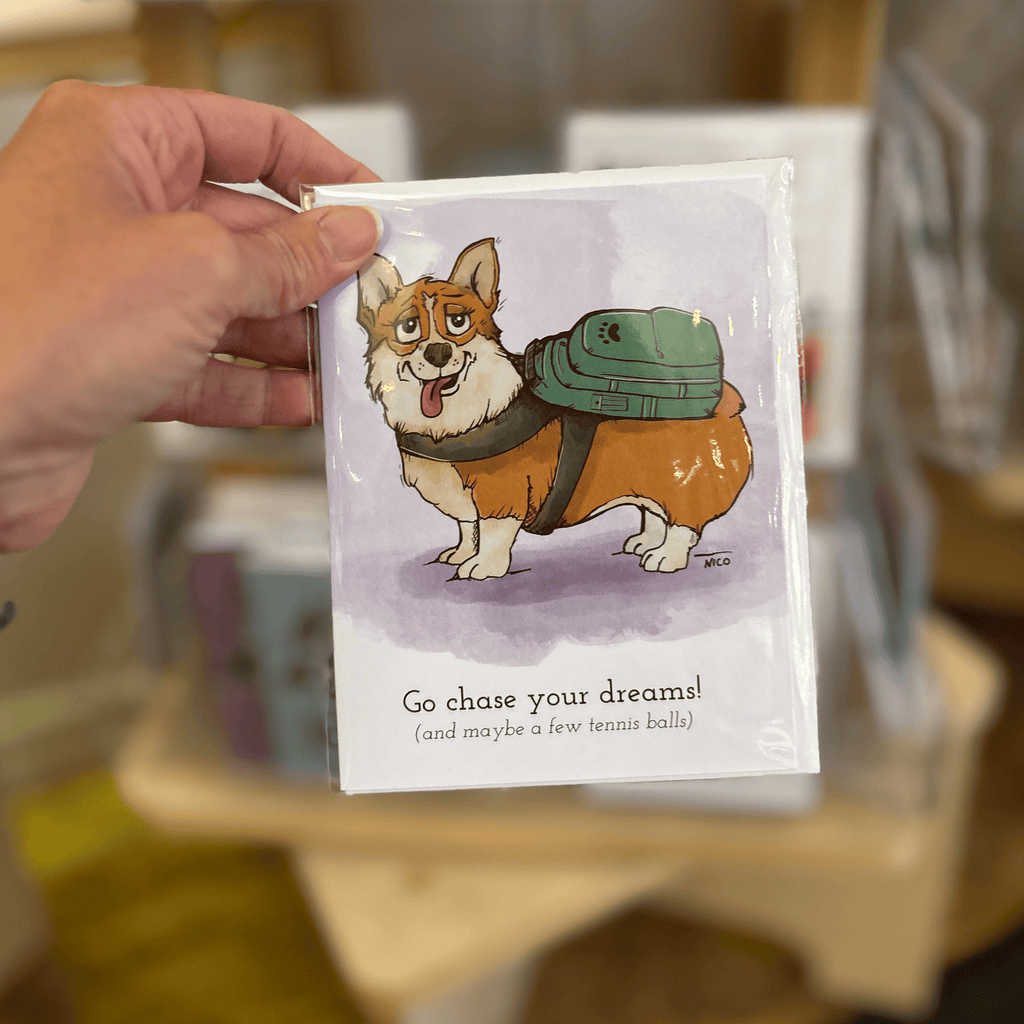Paper products Go Chase Your Dreams Corgi Card