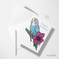 Paper products Happy Birthday Parakeet Card