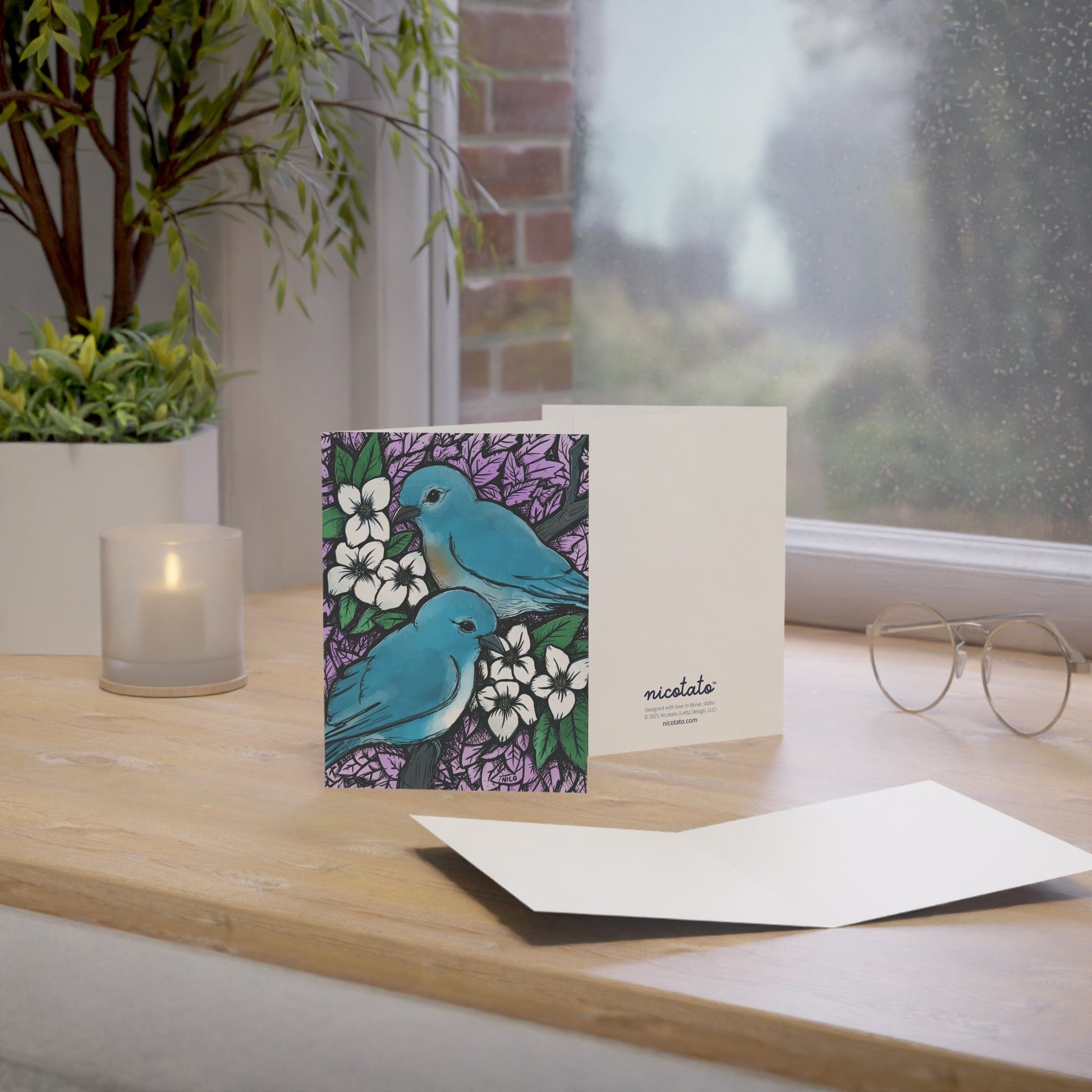 Paper products Idaho Mountain Bluebirds and Syringa Flowers