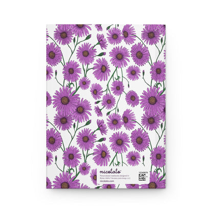 Paper products Journal Aster Flower Pattern Journal - Hardcover Matte