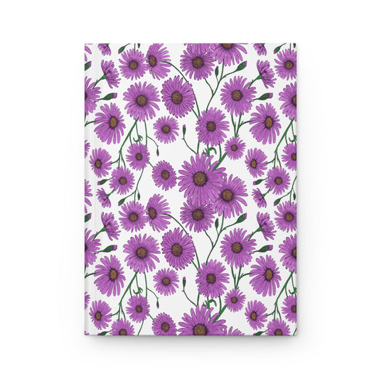 Paper products Journal Aster Flower Pattern Journal - Hardcover Matte