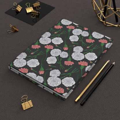 Paper products Journal Carnations Flower Pattern Journal - Hardcover Matte