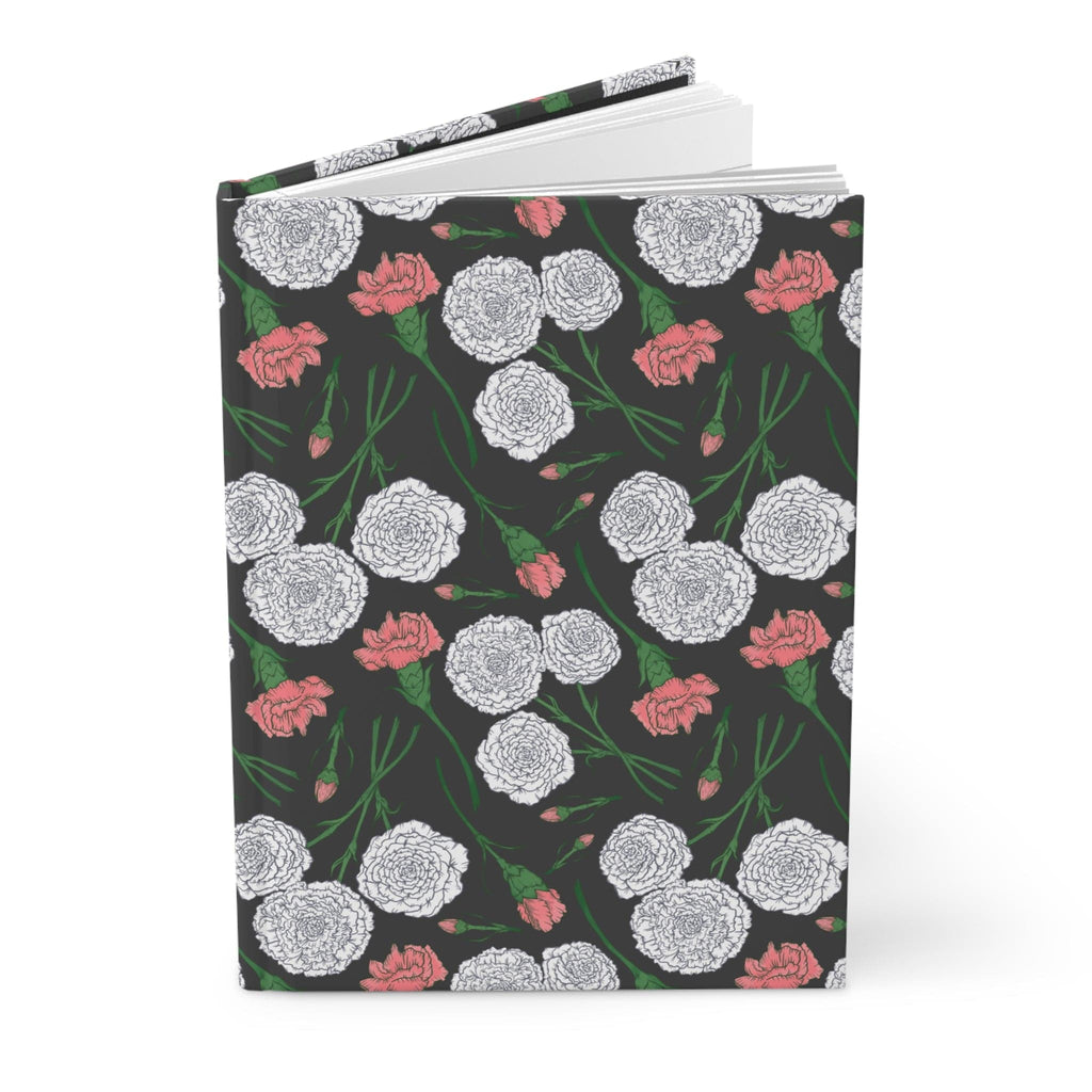 Paper products Journal Carnations Flower Pattern Journal - Hardcover Matte