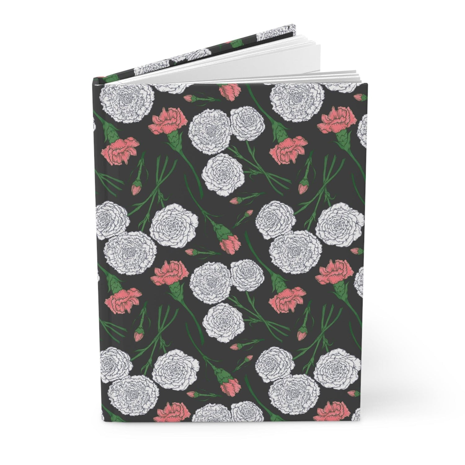 Paper products Journal Carnations Flower Pattern Journal - Hardcover Matte