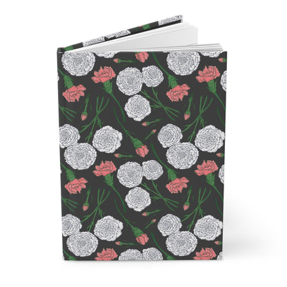 Paper products Journal Carnations Flower Pattern Journal - Hardcover Matte