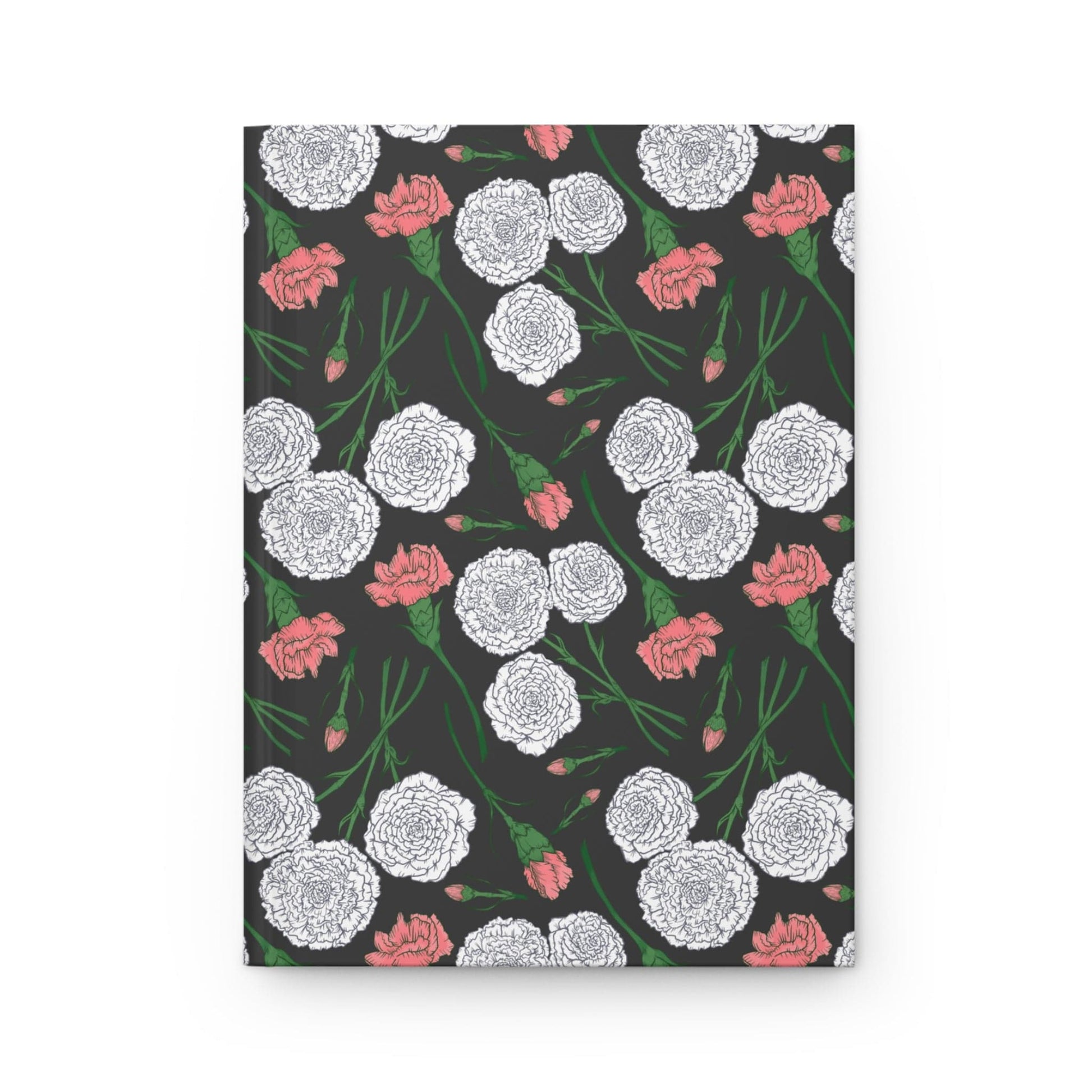 Paper products Journal Carnations Flower Pattern Journal - Hardcover Matte