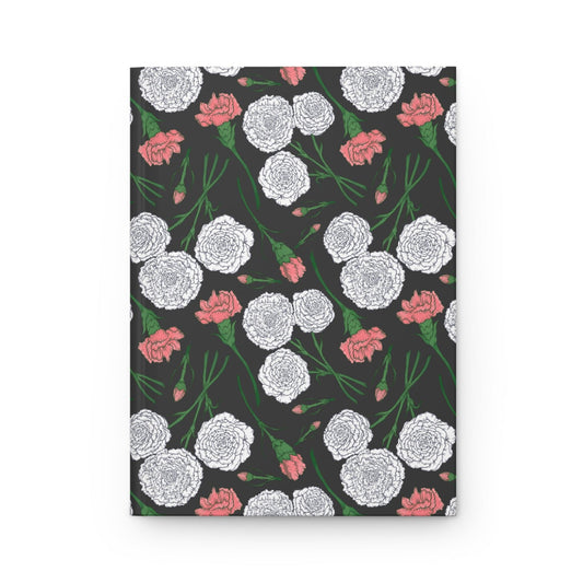 Paper products Journal Carnations Flower Pattern Journal - Hardcover Matte