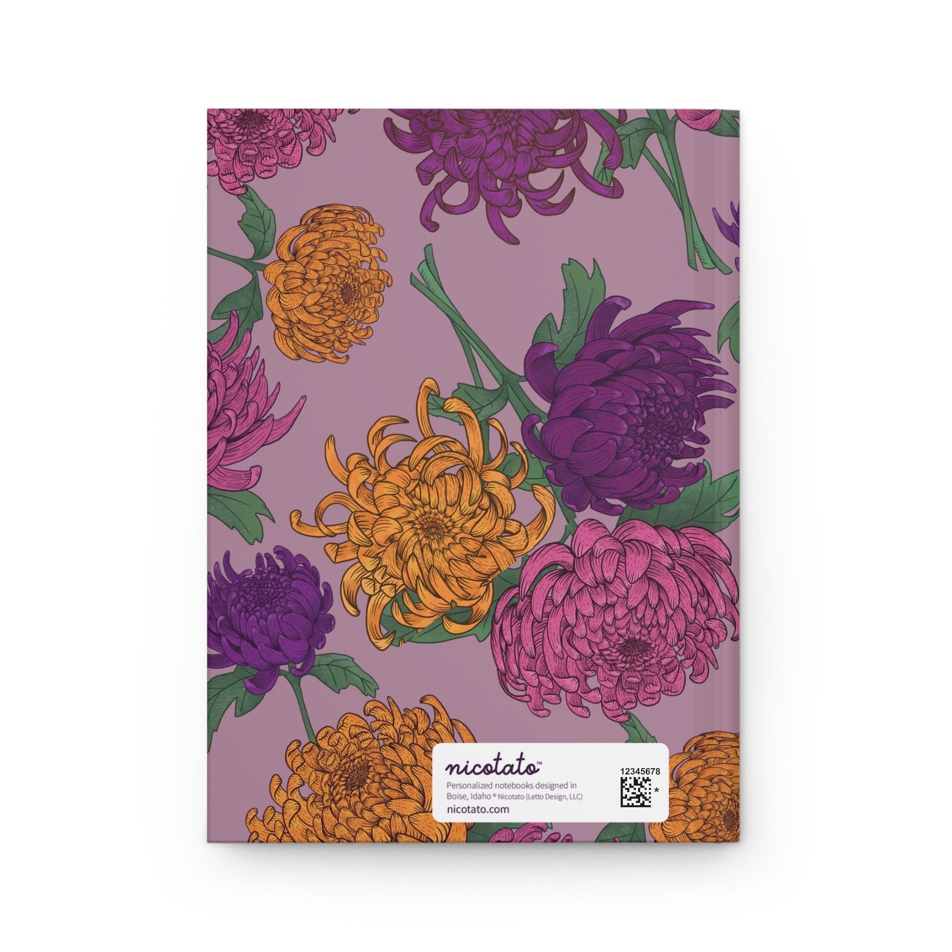 Paper products Journal Chrysanthemum Flower Pattern Journal - Hardcover Matte