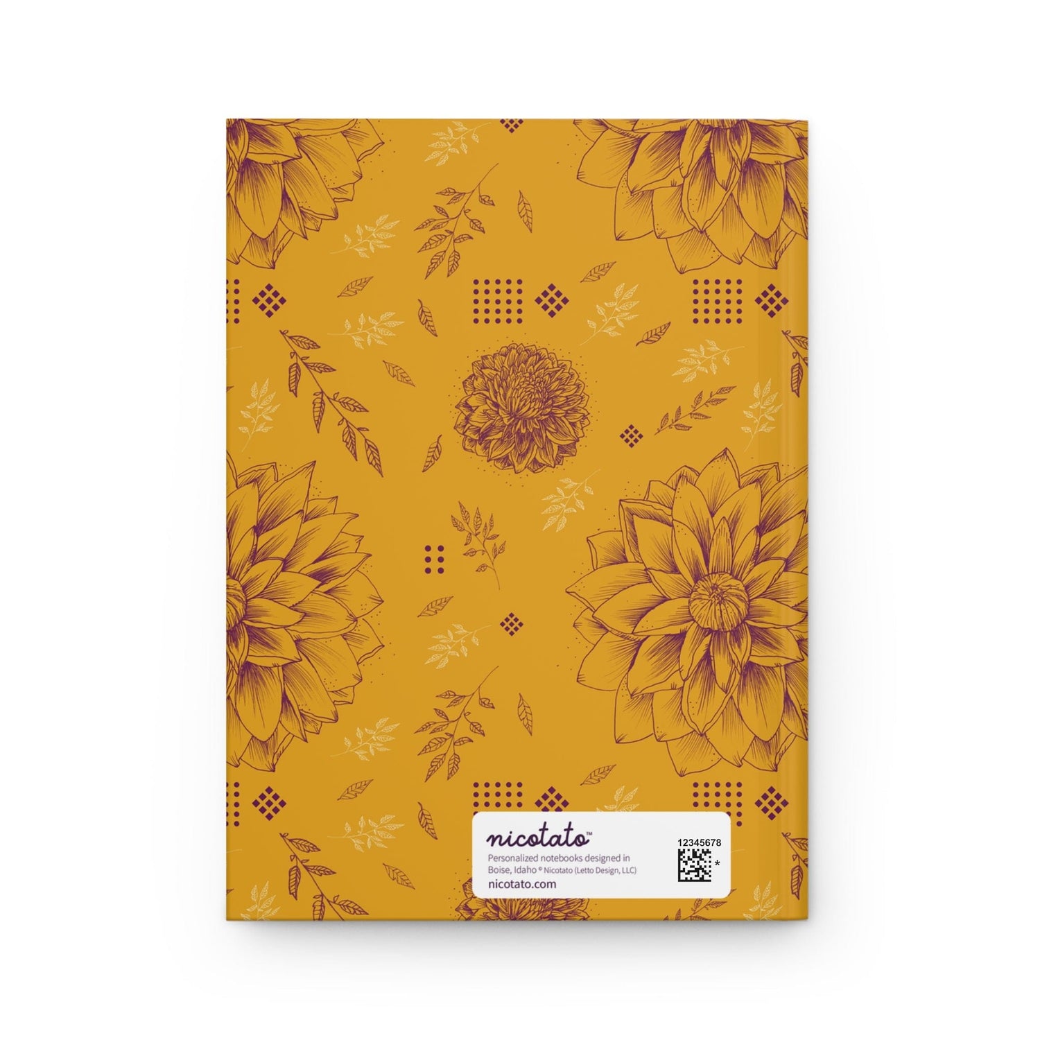 Paper products Journal Hometown Floral  Journal -Hardcover Matte – Hand-Drawn Bloom-Inspired Design