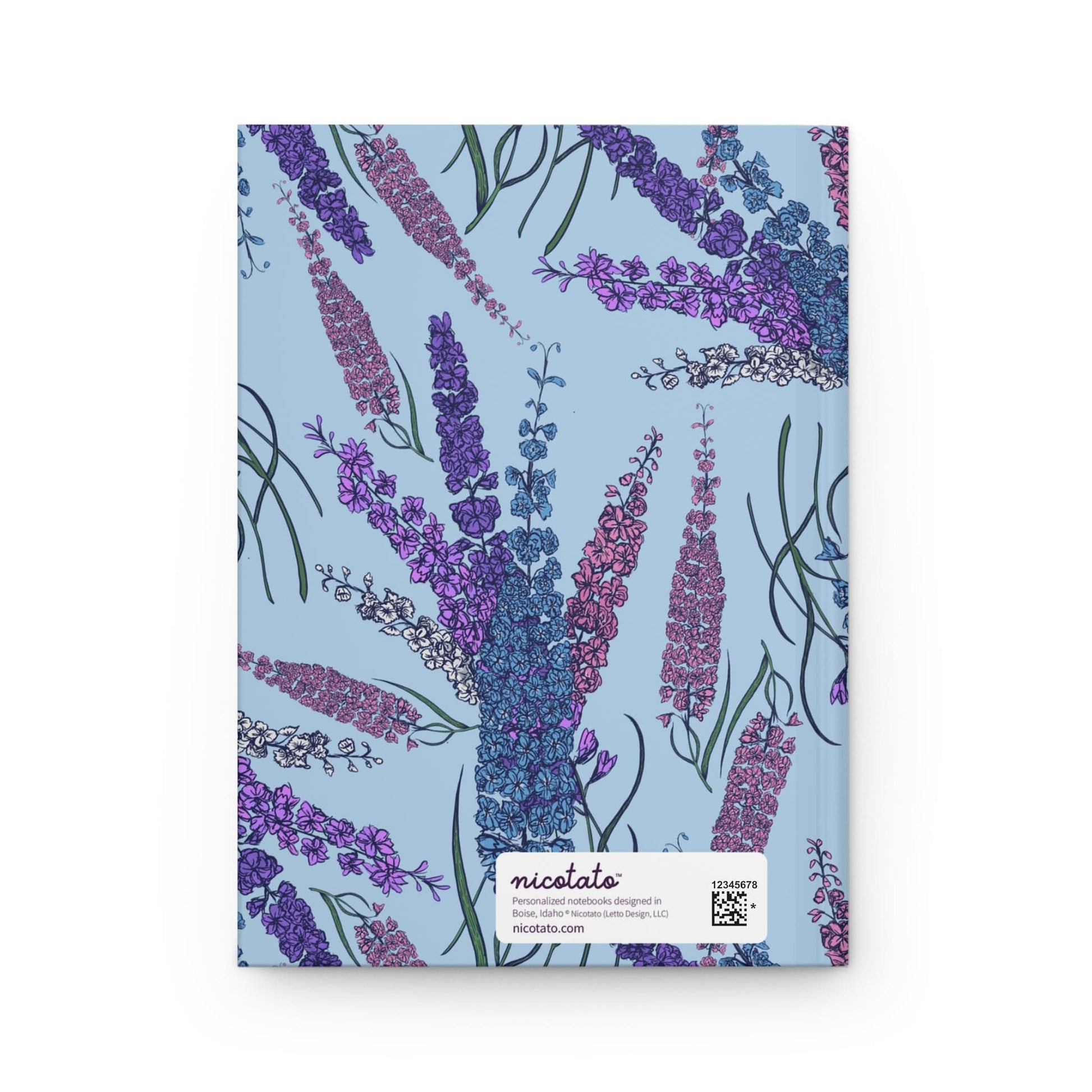 Paper products Journal Larkspur Flower Pattern Journal - Hardcover Matte